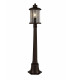 Single Headed Post Lamp, 1 x E27, Antique Bronze, Clear Glass, IP54