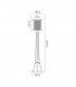 Single Headed Post Lamp, 1 x E27, Antique Bronze, Clear Glass, IP54