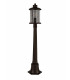 Single Headed Post Lamp, 1 x E27, Antique Bronze, Clear Glass, IP54