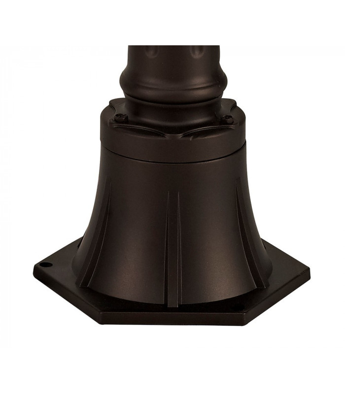 Single Headed Post Lamp, 1 x E27, Antique Bronze, Clear Glass, IP54