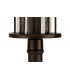 Single Headed Post Lamp, 1 x E27, Antique Bronze, Clear Glass, IP54