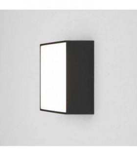 LED 1 Light Outdoor Square Small Flush Light Textured Black IP65