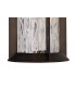 Small Wall Lamp, 1 x E27, Antique Bronze, Clear Ripple Glass, IP54