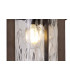 Small Wall Lamp, 1 x E27, Antique Bronze, Clear Ripple Glass, IP54
