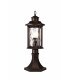 Pedestal Lamp, 1 x E27, Antique Bronze, Clear Ripple Glass, IP54