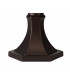 Pedestal Lamp, 1 x E27, Antique Bronze, Clear Ripple Glass, IP54