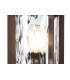 Pedestal Lamp, 1 x E27, Antique Bronze, Clear Ripple Glass, IP54