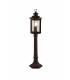 Bollard Post Lamp, 1 x E27, Antique Bronze, Clear Ripple Glass, IP54