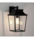 1 Light Outdoor Large Wall Lantern Textured Black, E27