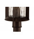 Bollard Post Lamp, 1 x E27, Antique Bronze, Clear Ripple Glass, IP54