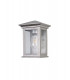 Flush Wall Lamp, 1 x E27, IP54, Silver Grey, Clear Seeded Glass