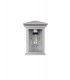 Flush Wall Lamp, 1 x E27, IP54, Silver Grey, Clear Seeded Glass
