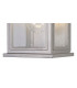 Flush Wall Lamp, 1 x E27, IP54, Silver Grey, Clear Seeded Glass