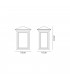 Flush Wall Lamp, 1 x E27, IP54, Antique Bronze, Clear Seeded Glass