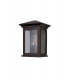 Flush Wall Lamp, 1 x E27, IP54, Antique Bronze, Clear Seeded Glass