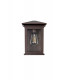 Flush Wall Lamp, 1 x E27, IP54, Antique Bronze, Clear Seeded Glass