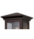Flush Wall Lamp, 1 x E27, IP54, Antique Bronze, Clear Seeded Glass