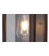 Flush Wall Lamp, 1 x E27, IP54, Antique Bronze, Clear Seeded Glass