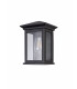 Flush Wall Lamp, 1 x E27, IP54, Anthracite, Clear Seeded Glass