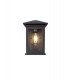 Flush Wall Lamp, 1 x E27, IP54, Anthracite, Clear Seeded Glass