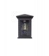 Flush Wall Lamp, 1 x E27, IP54, Anthracite, Clear Seeded Glass