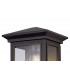 Flush Wall Lamp, 1 x E27, IP54, Anthracite, Clear Seeded Glass