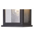 Flush Wall Lamp, 1 x E27, IP54, Anthracite, Clear Seeded Glass