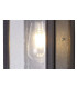 Flush Wall Lamp, 1 x E27, IP54, Anthracite, Clear Seeded Glass