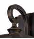 Small Wall Lamp, 1 x E27, Brushed Black Gold, Seeded Glass, IP54