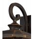 Large Wall Lamp, 1 x E27, Brushed Black Gold, Seeded Glass, IP54