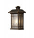 Half Wall Lamp, 1 x E27, Brushed Black Gold, Seeded Glass, IP54