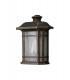 Half Wall Lamp, 1 x E27, Brushed Black Gold, Seeded Glass, IP54