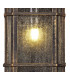 Half Wall Lamp, 1 x E27, Brushed Black Gold, Seeded Glass, IP54