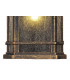 Half Wall Lamp, 1 x E27, Brushed Black Gold, Seeded Glass, IP54