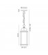 Ceiling Pendant, 1 x E27, Black & Gold, Clear Glass, IP54