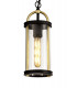 Ceiling Pendant, 1 x E27, Black & Gold, Clear Glass, IP54
