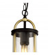 Ceiling Pendant, 1 x E27, Black & Gold, Clear Glass, IP54