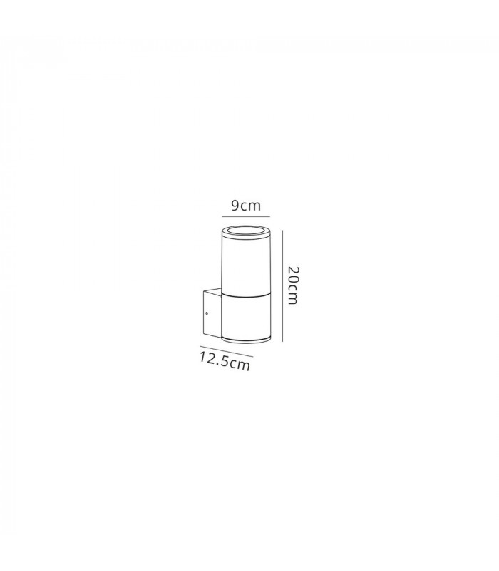 Wall Lamp 1 x E27, IP54, Anthracite, Opal