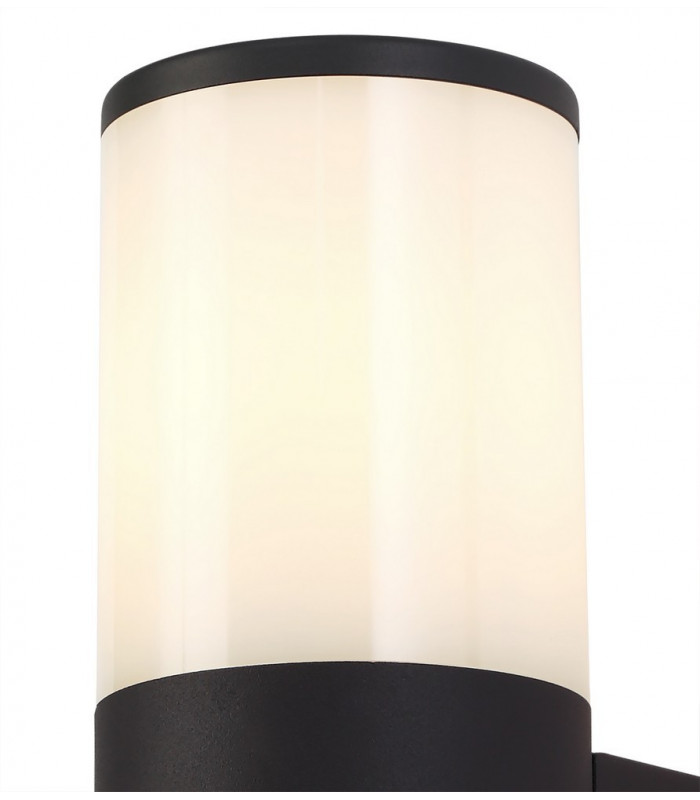Wall Lamp 1 x E27, IP54, Anthracite, Opal