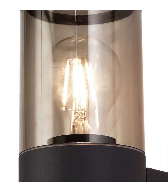 Wall Lamp 1 x E27, IP54, Anthracite, Smoked