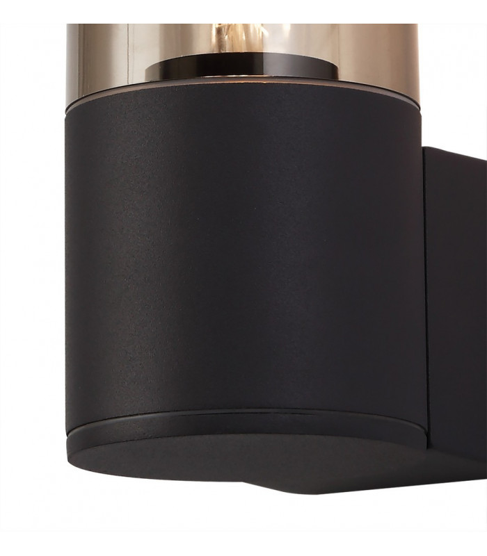 Wall Lamp 1 x E27, IP54, Anthracite, Smoked