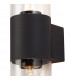 Wall Lamp 2 x E27, IP54, Anthracite, Clear