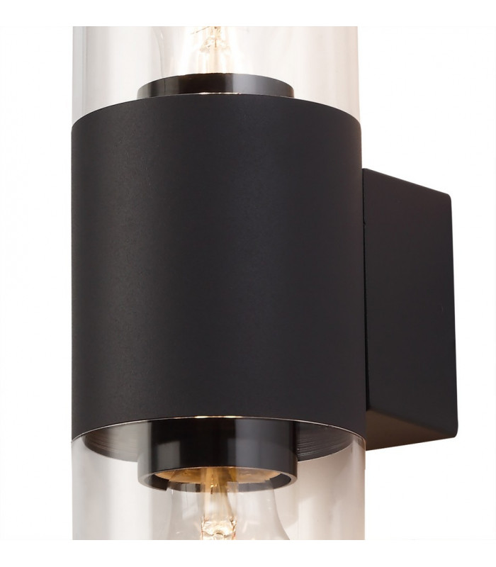 Wall Lamp 2 x E27, IP54, Anthracite, Clear