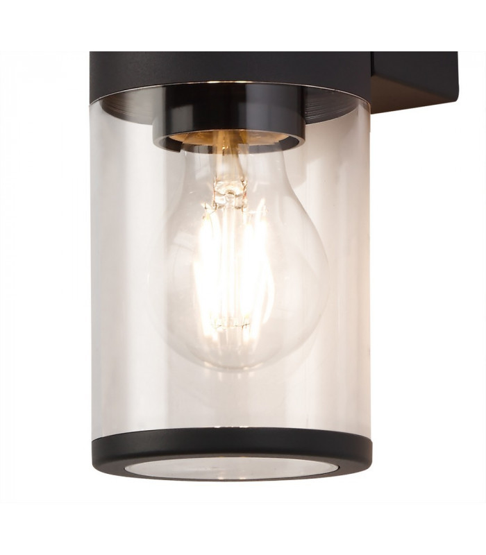 Wall Lamp 2 x E27, IP54, Anthracite, Clear