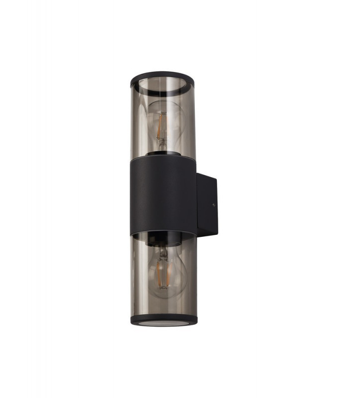 Wall Lamp 2 x E27, IP54, Anthracite, Smoked