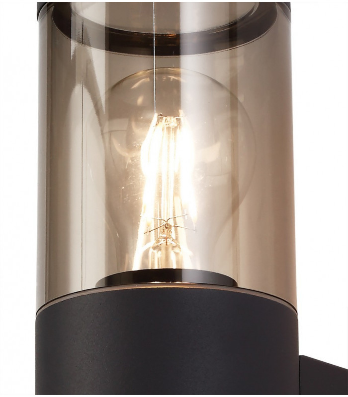 Wall Lamp 2 x E27, IP54, Anthracite, Smoked
