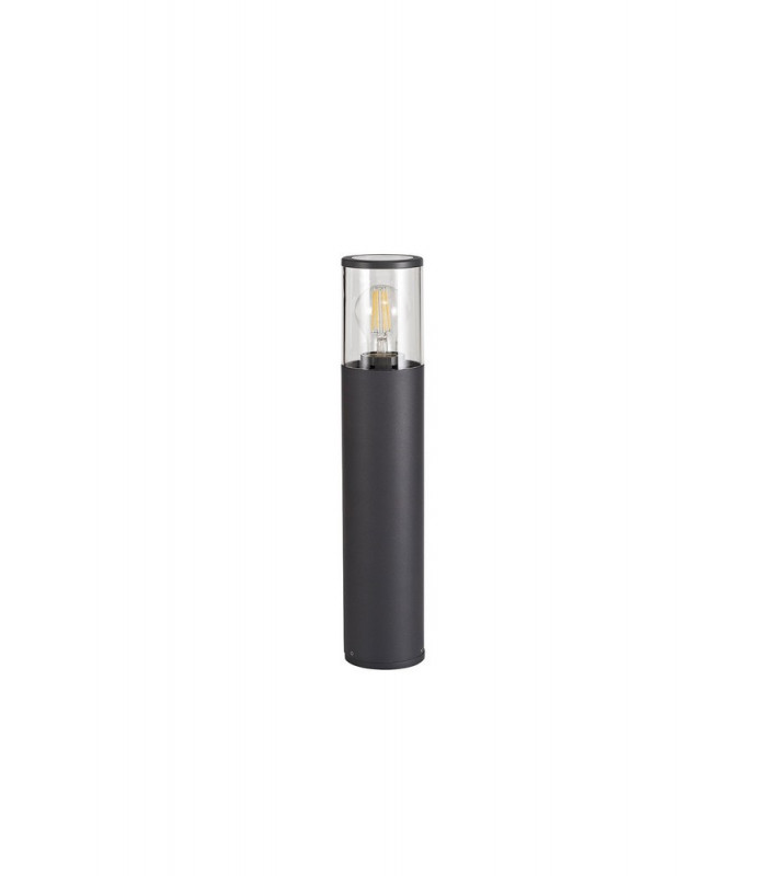 45cm Bollard Post Lamp 1 x E27, IP54, Anthracite, Clear