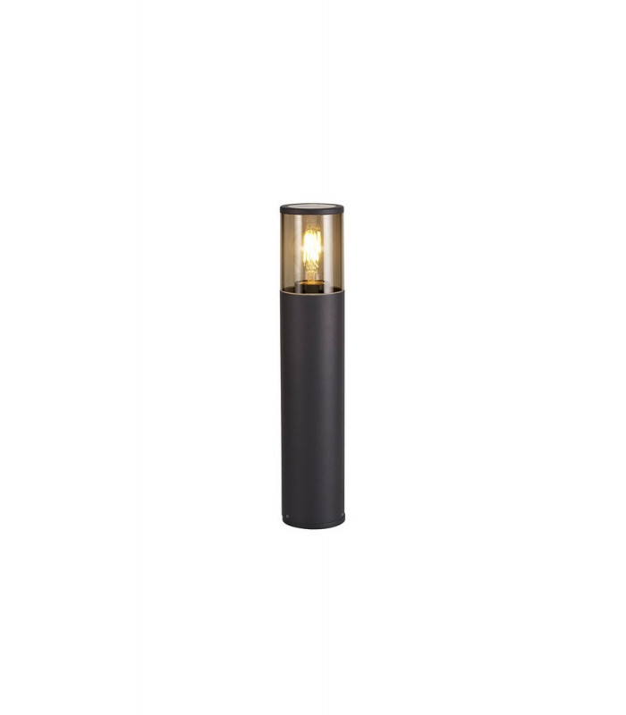 45cm Bollard Post Lamp 1 x E27, IP54, Anthracite, Smoked