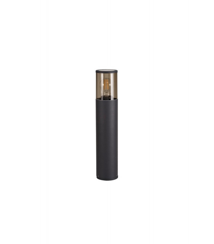 45cm Bollard Post Lamp 1 x E27, IP54, Anthracite, Smoked
