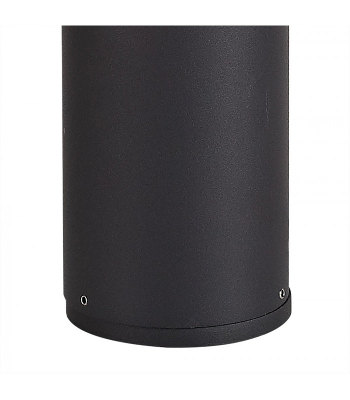 45cm Bollard Post Lamp 1 x E27, IP54, Anthracite, Smoked